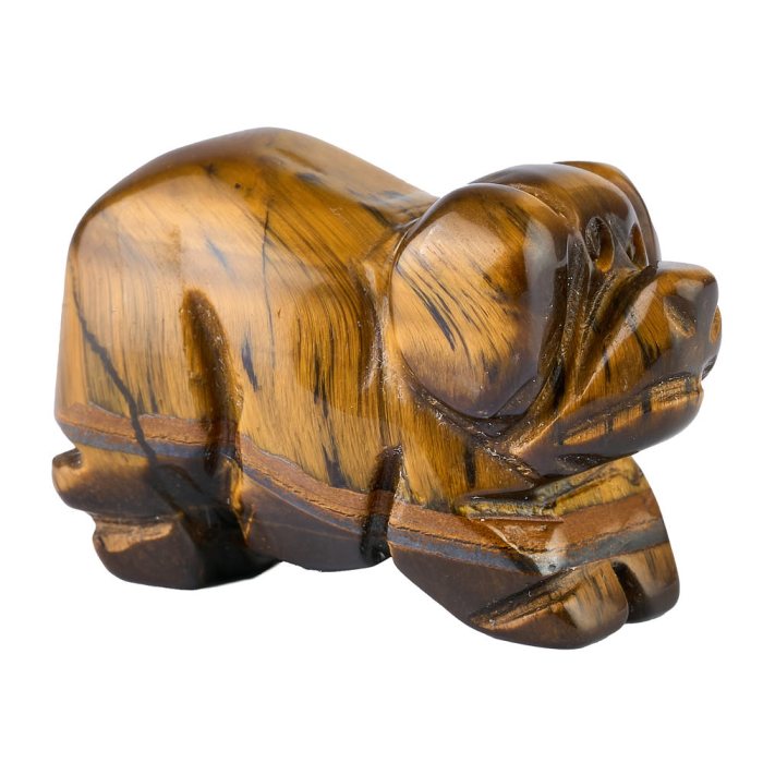 Tiger Eye Pig Carving (1pc)