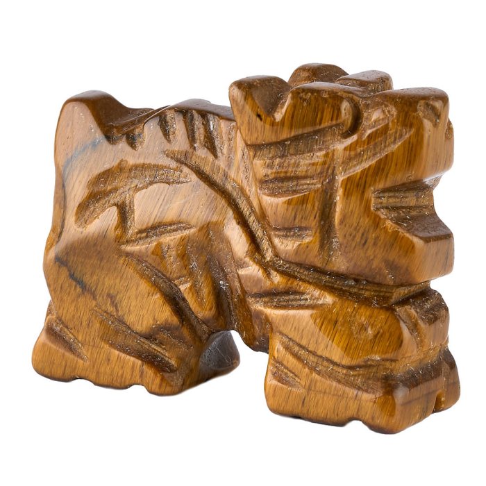 Tiger Eye Dragon Carving (1pc)