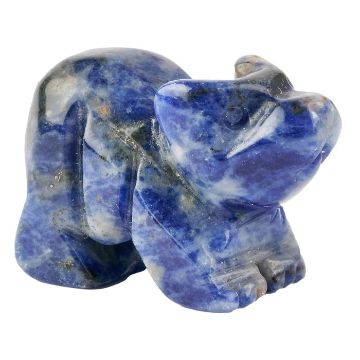 Sodalite Bear Carving (1pc)