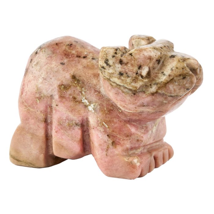 Rhodonite Bear Carving (1pc)