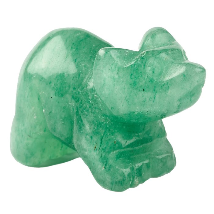 Green Aventurine Bear Carving (1pc)