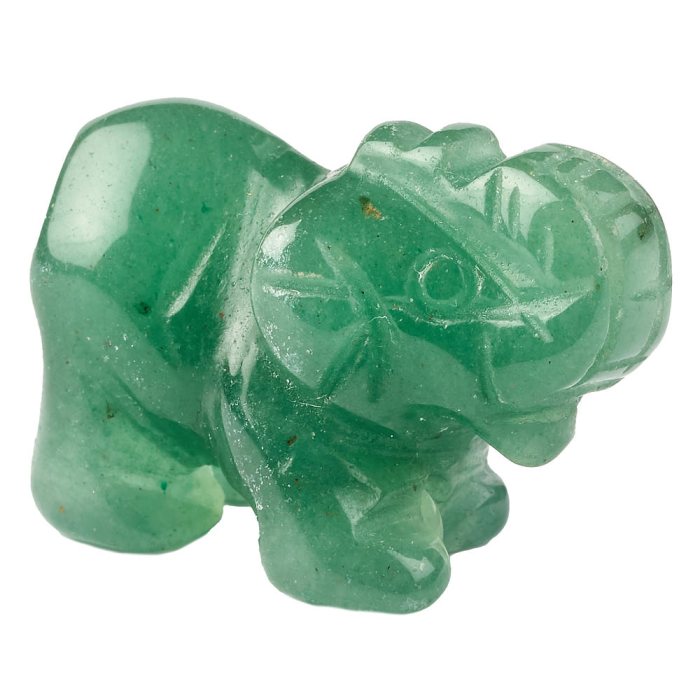 Green Aventurine Elephant Carving (1pc)