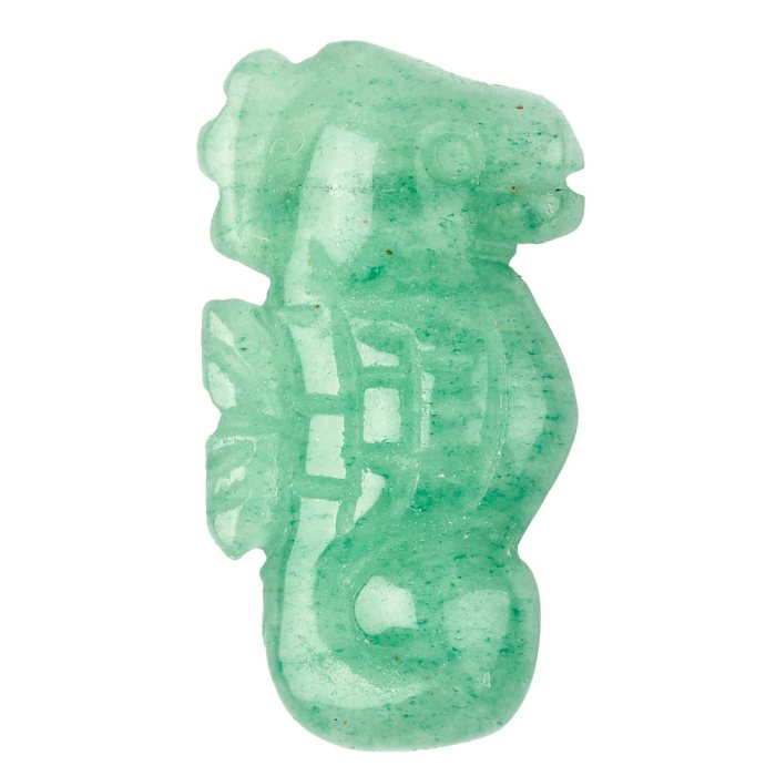 Green Aventurine Sea Horse Carving (1pc)