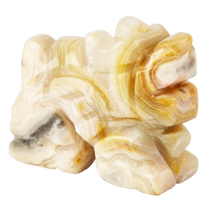 Crazy Lace Agate Dragon Carving (1pc)