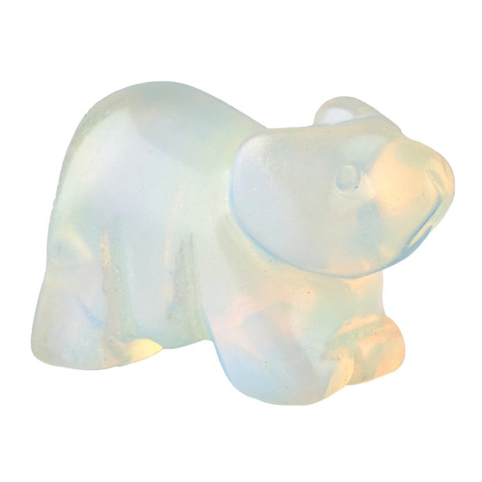 Opalite Bear Carving (1pc)