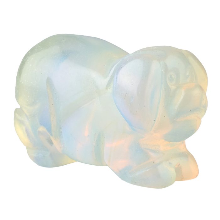 Opalite Pig Carving (1pc)