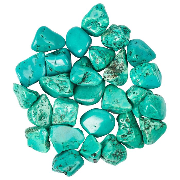 Chinese Turquoise (Dyed) Medium Tumblestones, 20-30mm (250g)
