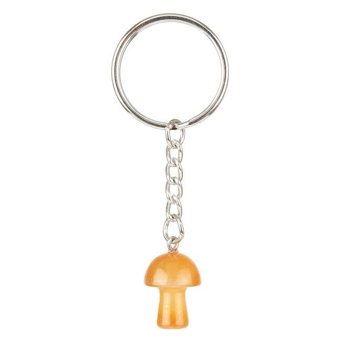 Carnelian Mushroom Keyring (1pc)