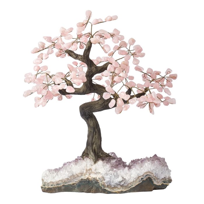 Rose Quartz Bonsai Tree, 48 Branches (1pc)