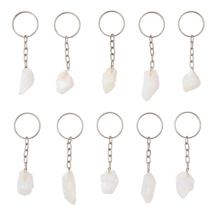 Milky Quartz Keyrings, Brazil (10pcs) NETT