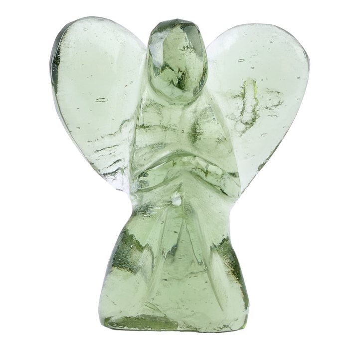 Moldavite Angel Carving 1.4g, Chlum, Czech Republic, (1pc)