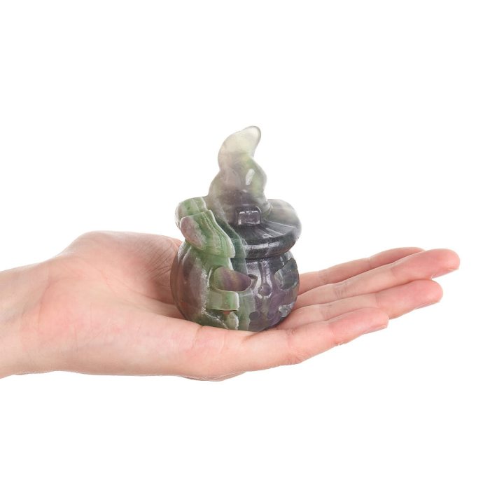 Fluorite Hollow Wizard Pumpkin, 8cm (1pc) NFD