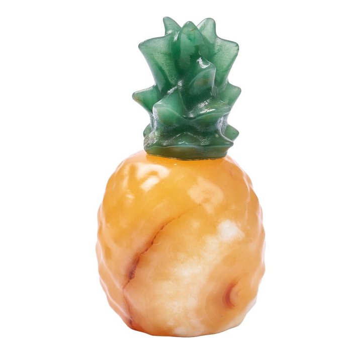 Yellow Calcite & Green Aventurine Pineapple, 9cm (1pc) NFD