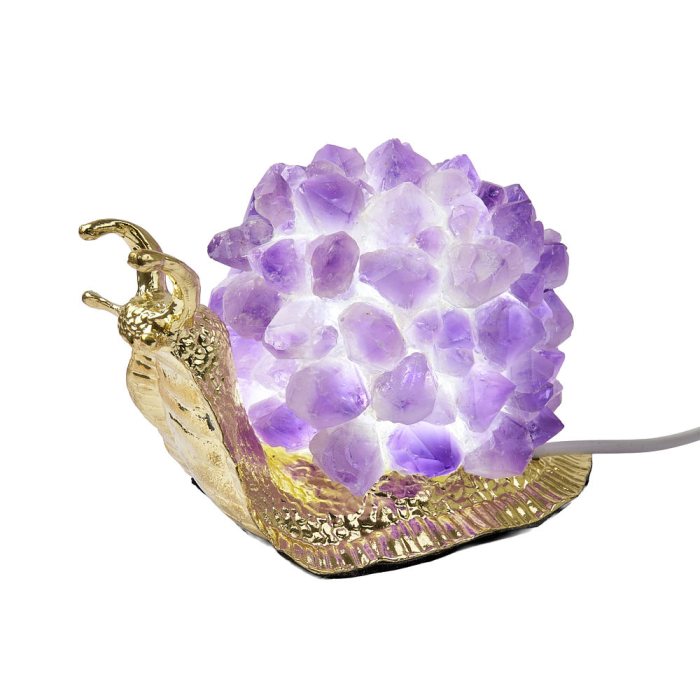 Snail Lamp with Amethyst (1pc) NFD