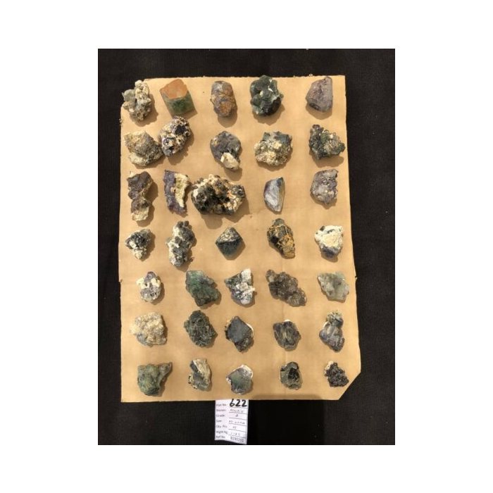 Fluorite Clusters, 25-40mm, 33 pcs (1 Flat) NFD