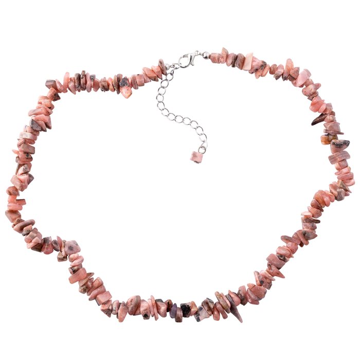 18" Chip Rhodochrosite Necklace + ext chain  