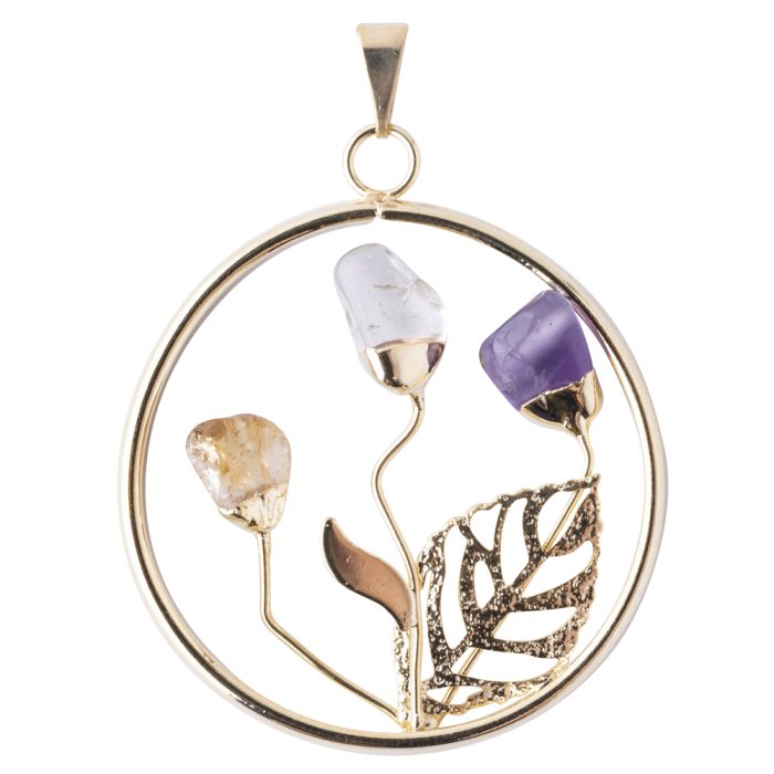 Happiness Garden Pendant, Gold Plated (1pc )