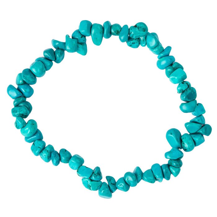 7.5" Chip Bracelet Chinese Turquoise (1pcs) NETT