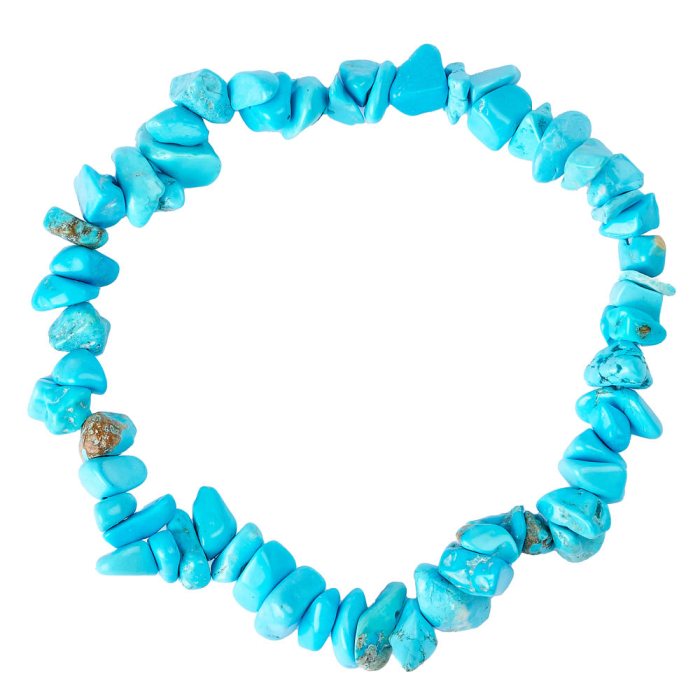 7.5" Light Blue Howlite (Dyed) Chip Bracelet (1pc) NETT