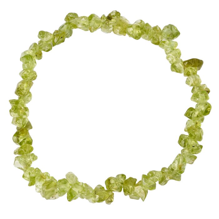7.5" Freeform Peridot Chip Bracelet (1pc) NETT