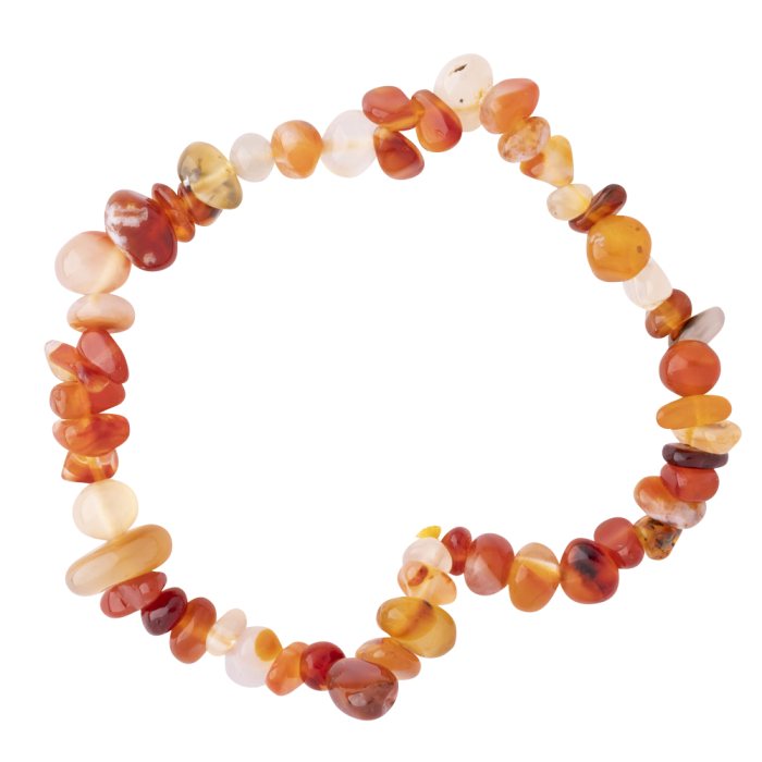 7.5" Freeform Carnelian Chip Bracelet (1pc)  NFD