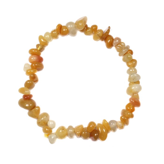 7.5" Freeform Chip Honey Jade Bracelet (1 Piece) NETT