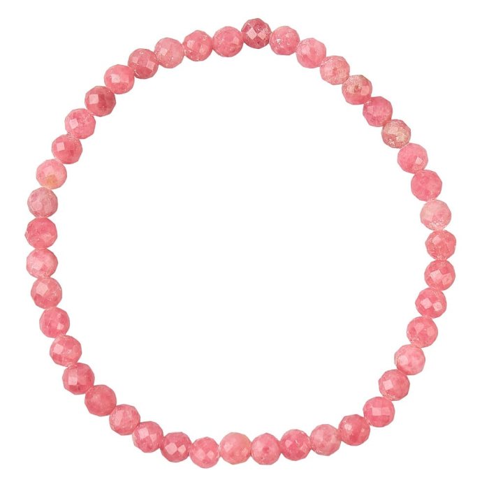 4mm Faceted Thulite Bracelet (1pc)