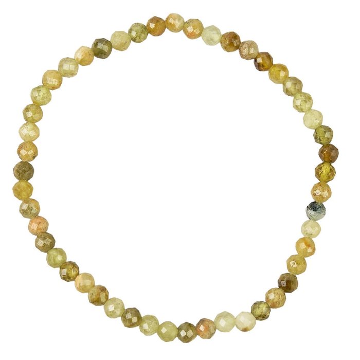 4mm Faceted Green Garnet Bracelet  (1pc)