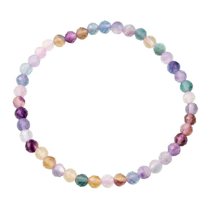 4mm Fluorite Faceted Bracelet (1pc)
