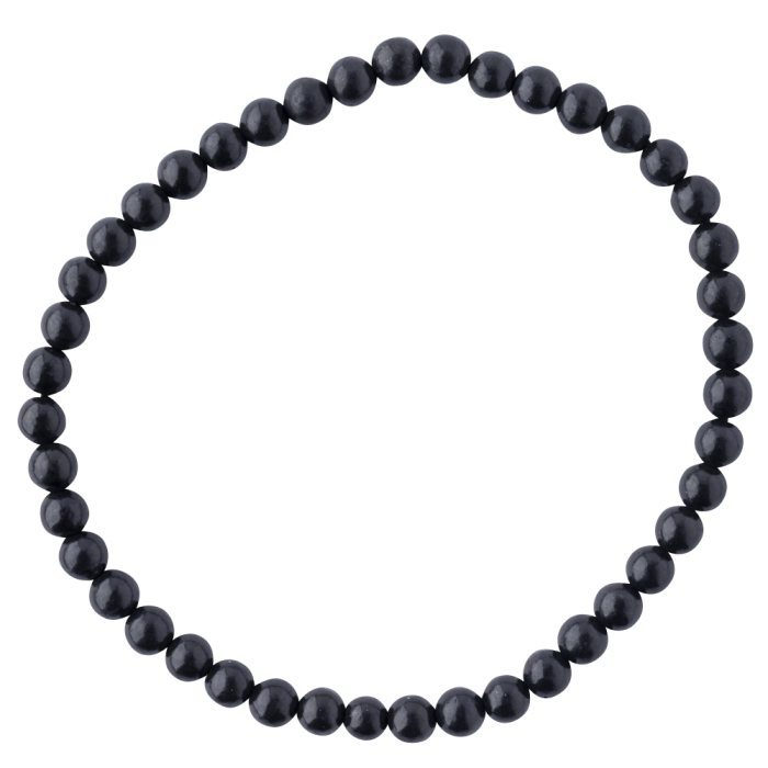 Shungite Bead Bracelet 4mm (1pc) NETT