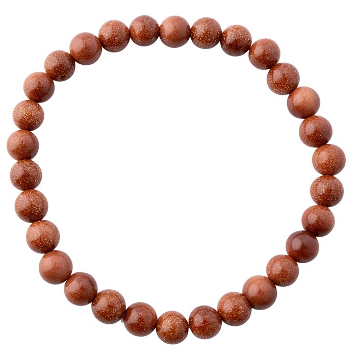 6mm Gold Stone Bead Bracelet (1pc) NETT