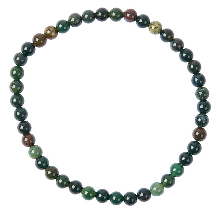 4mm Bloodstone Bead Bracelet (1pc)