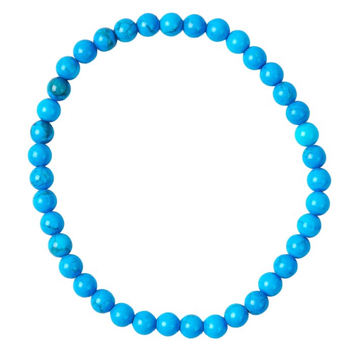 4mm Howlite (Dyed) Bead Bracelet (1pc) 