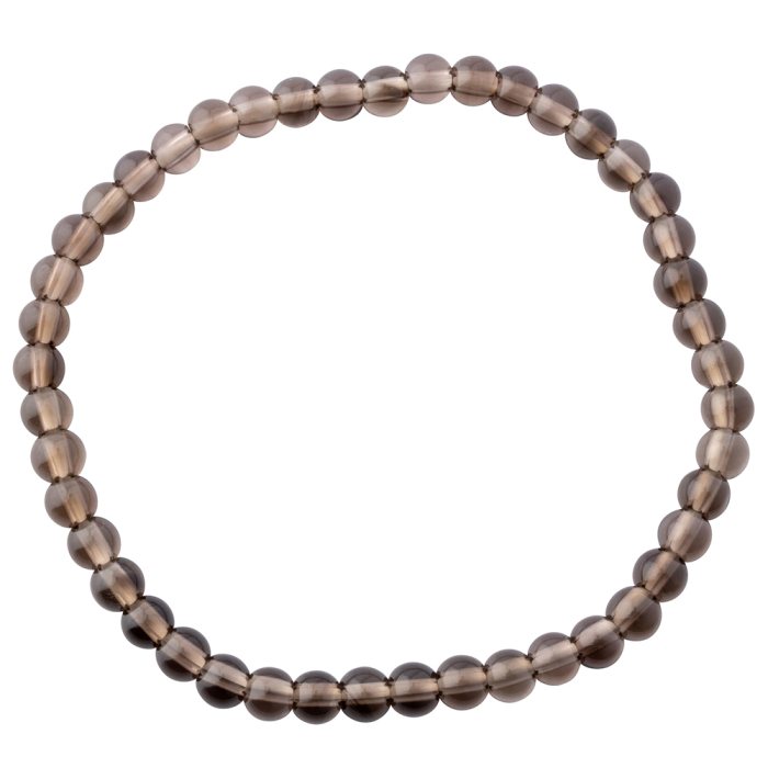 4mm Smoky Quartz A and B Grade Bead Bracelet (1pc) NETT