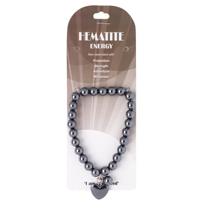 8mm Bead Bracelet Hematine (10pc) NETT