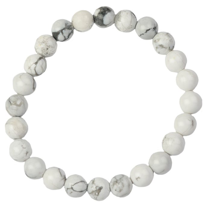 8mm Howlite Bead Bracelet (1pc)