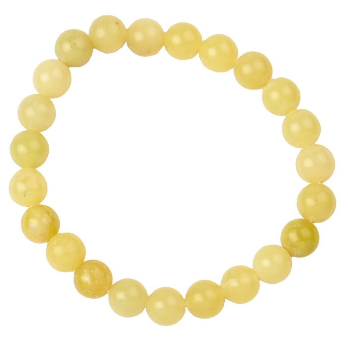 8mm Olive Jade Bead Bracelet (1pc)