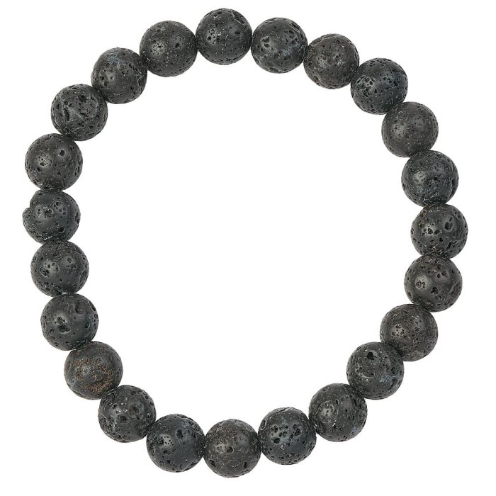 8mm Lava Stone Bead Bracelet (1pc)