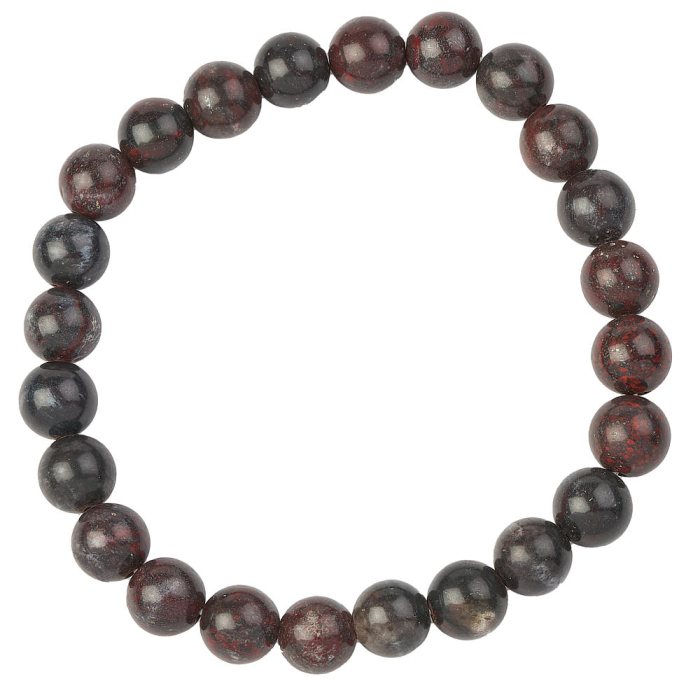 8mm Brecciated Jasper Bead Bracelet (1pc)