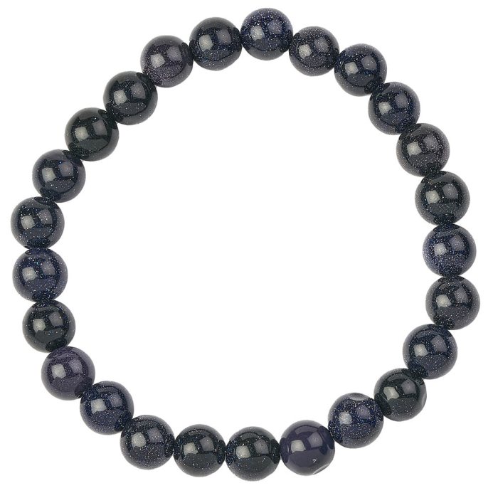 8mm Bead Bracelet Blue Goldstone (1pc)