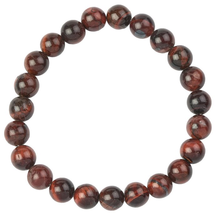 8mm Bead Bracelet Red Tiger Eye (1pc)
