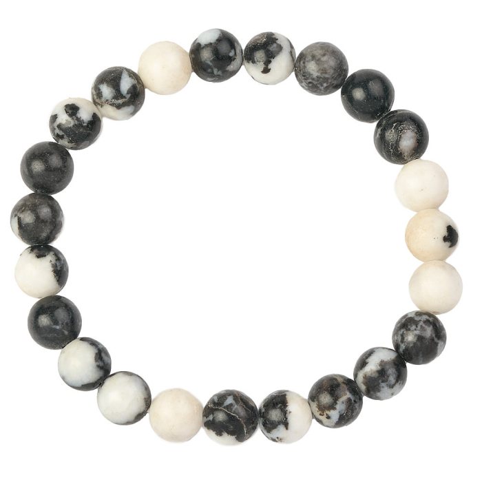 8mm Zebra Jasper Bead Bracelet (1pc)