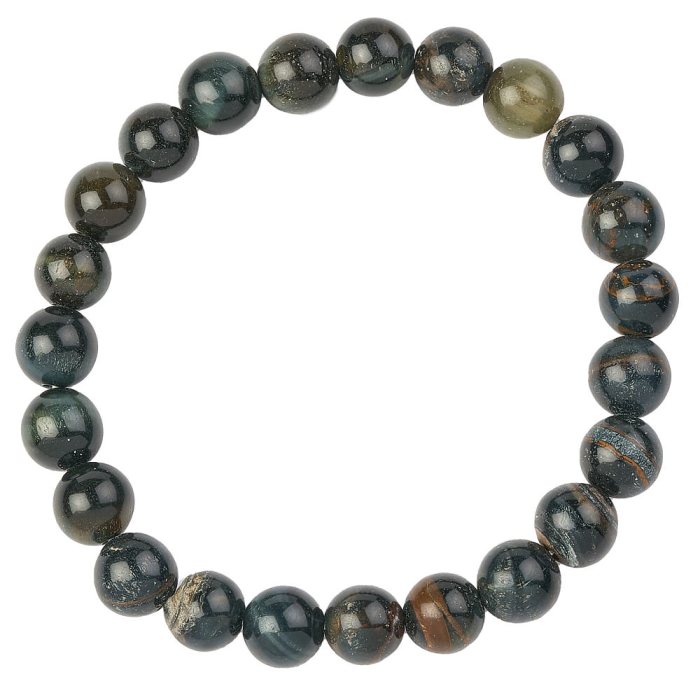 8mm Bead Bracelet Blue Tiger Eye (1pc)