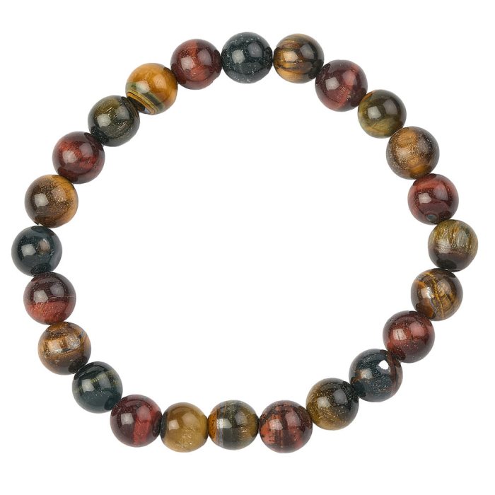 8mm Bead Bracelet, 3 Colour Tiger Eye (1pc)
