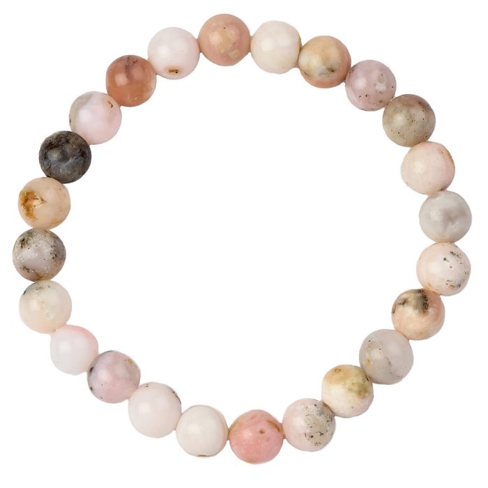 8mm Pink Opal Bead Bracelet (1pc)