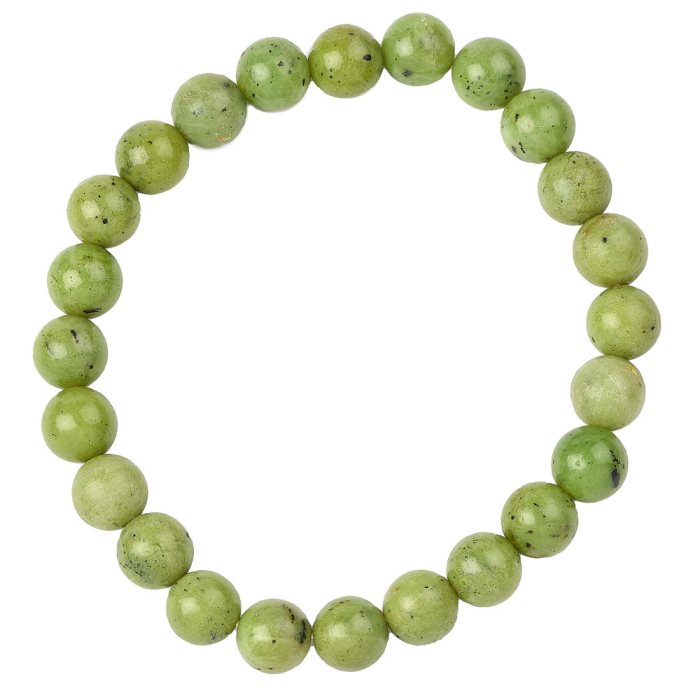 8mm Bead Bracelet, Canadian Nephrite Jade (1pc)