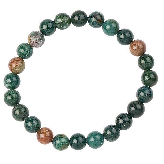 8mm Bead Bracelet Bloodstone/Heliotrope (1pc)
