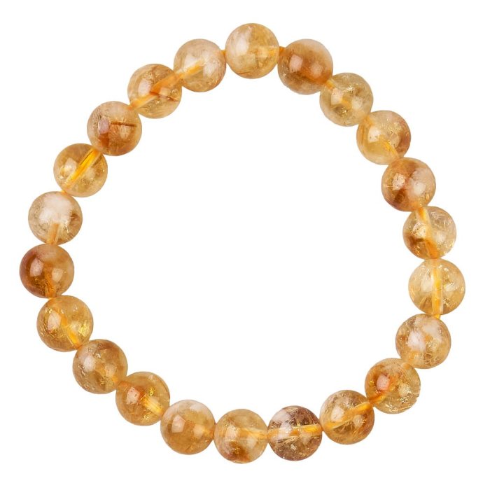 8mm Citrine A Bead Bracelet (1pc)