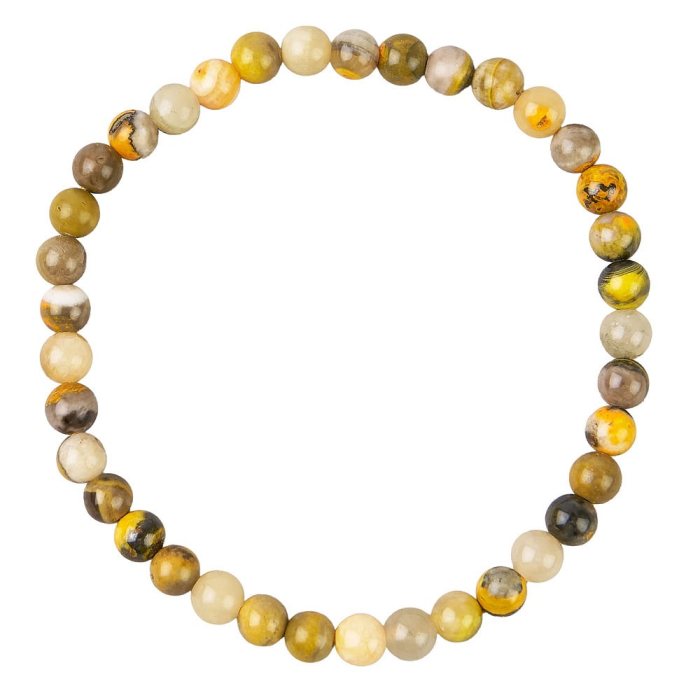 6mm Bumblebee Jasper Bead Bracelet (1pc)