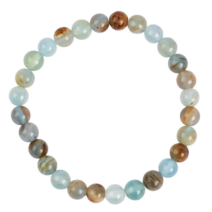 6mm Argentinian Blue Calcite Bead Bracelet (1pc)